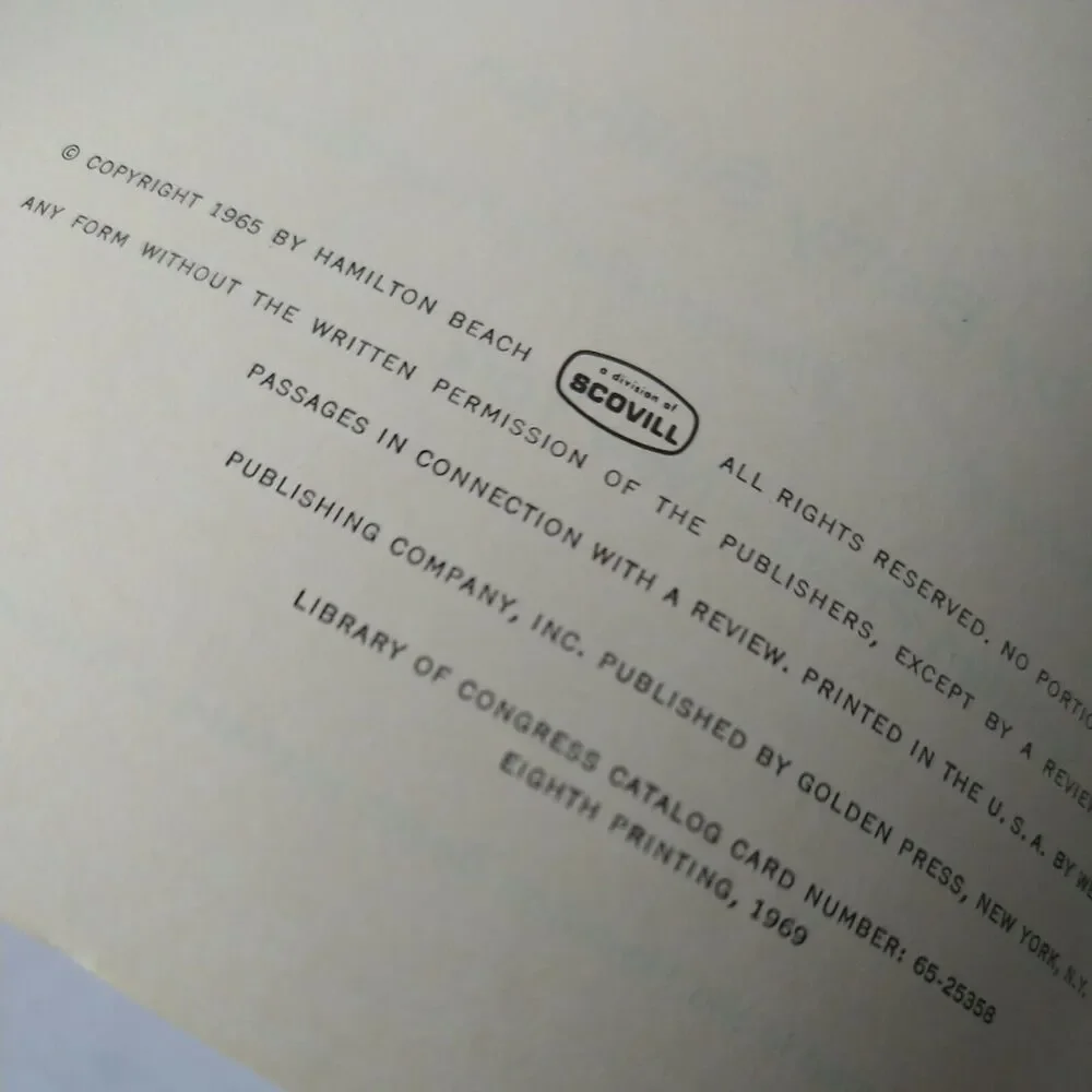 Blender Way To‎ Better Cooking Cookbook - Vtg 1960s Illustrated / ephemera